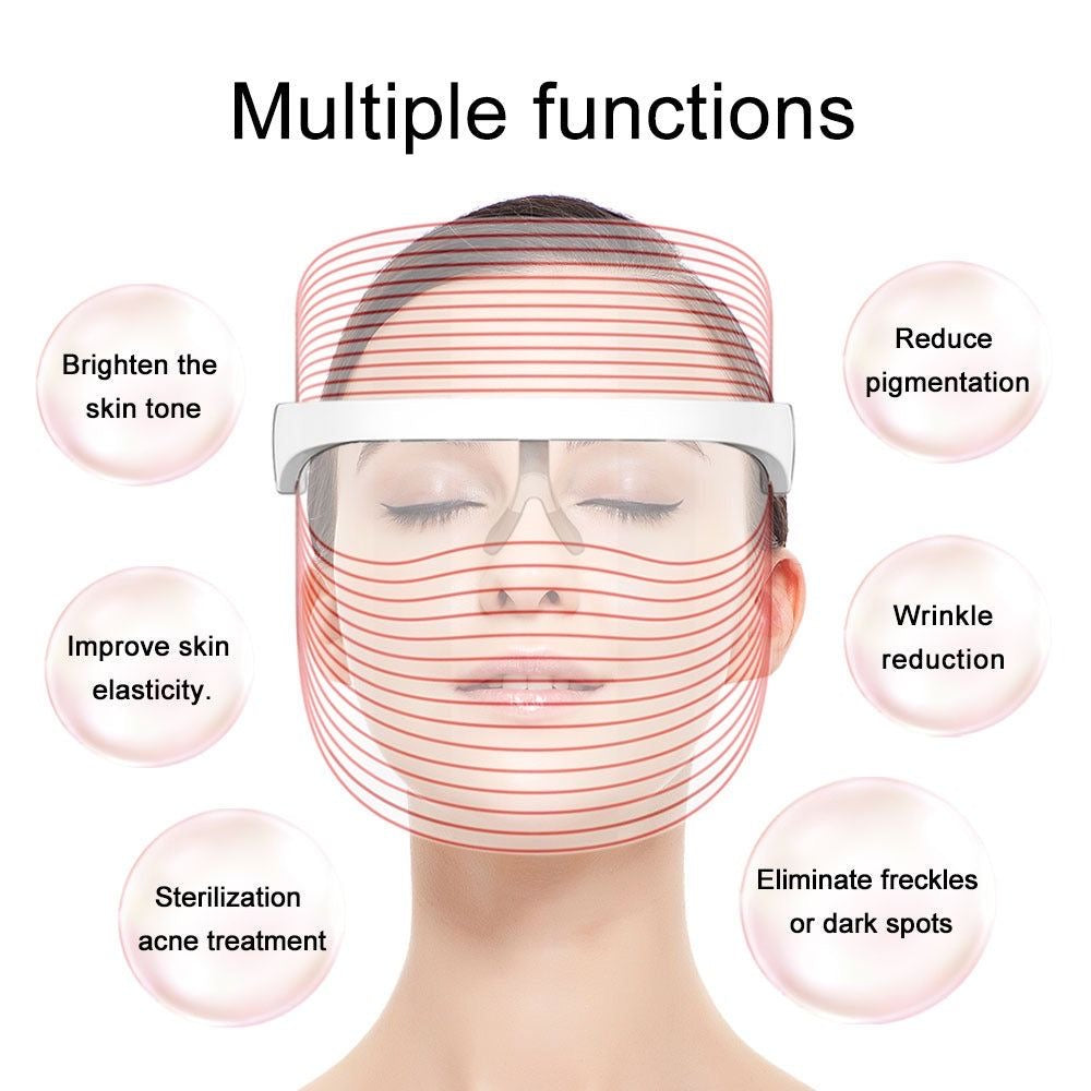 LED Beauty Mask | Unisex 3 In 1 Face Mask | Anti Acne & Anti Aging Face Mask | Skin Rejuvenation Mask