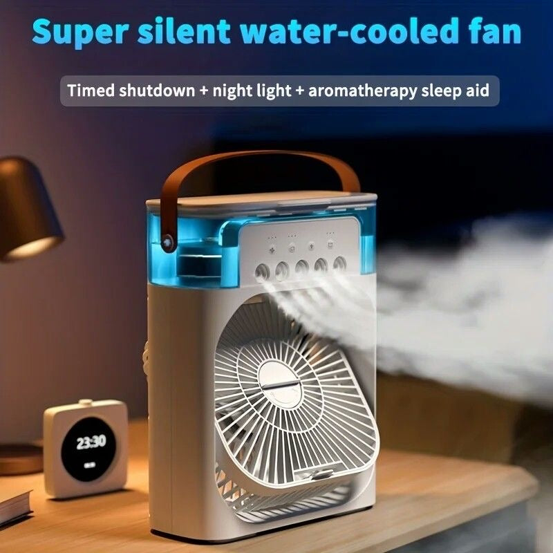 Portable Personal Air Cooler, USB Powered Mini Desktop Cooling Fan,1 | 2 | 3 Timer 3 Speeds, 360°Adjustment